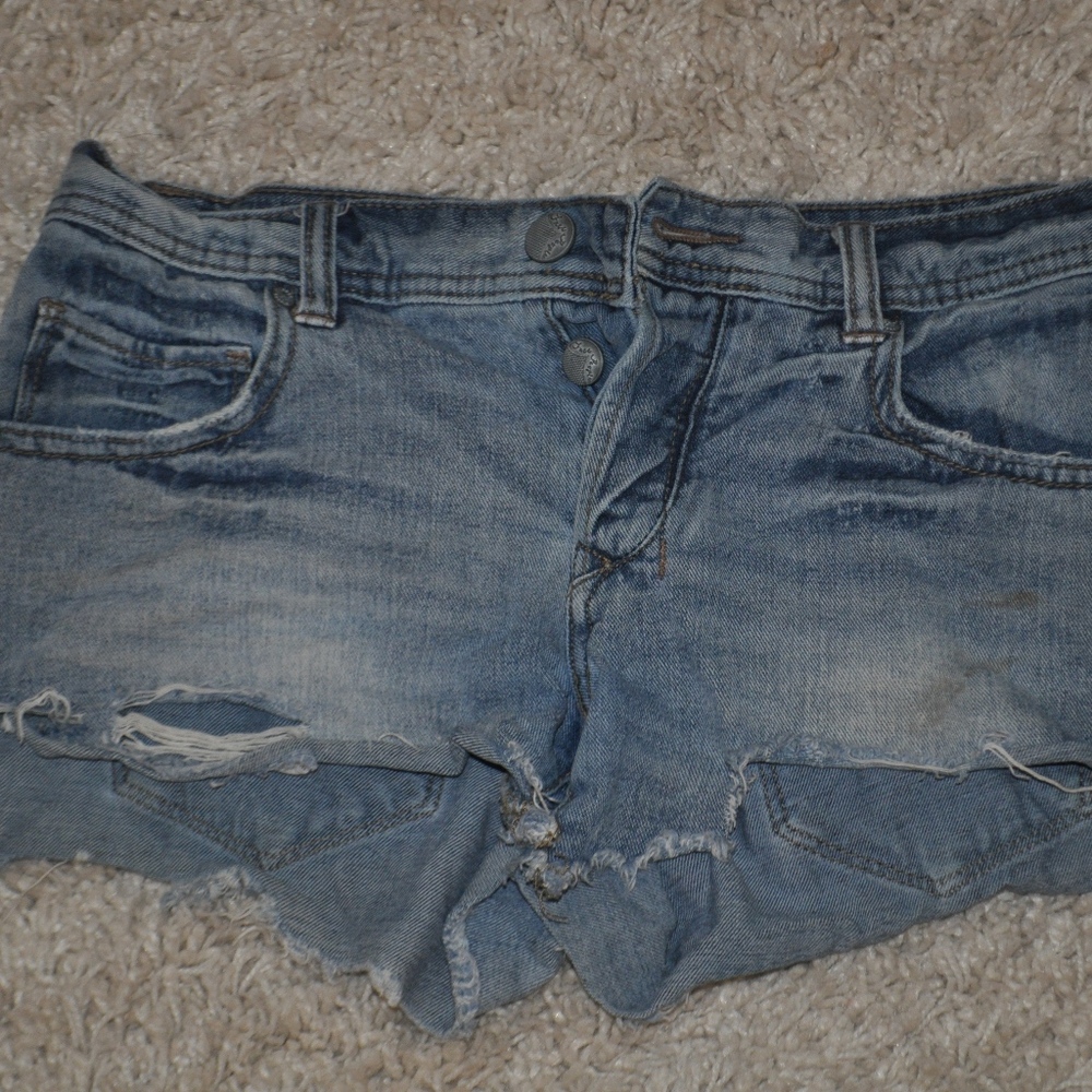 free people jean shorts